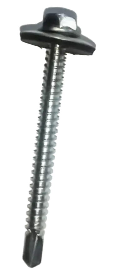 Tornillo autoperforante con arandela para fijar cubiertas de zinc